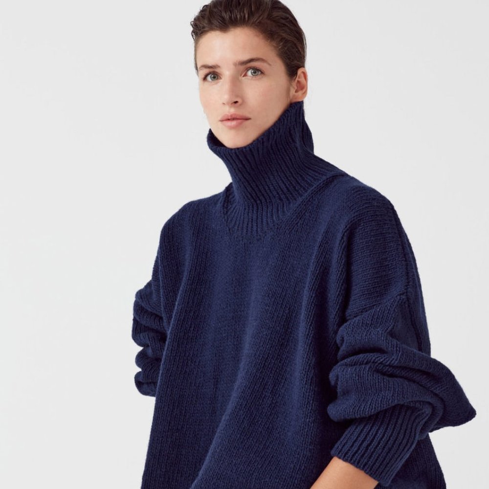 Babaa Knitwear Jumper No.17 Navy Sweater Like New